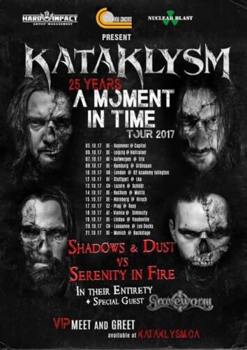 Poster von der Veranstaltung Kataklysm 25 years anniversary, Graveworm @ Konzerthaus Schüür , Luzern