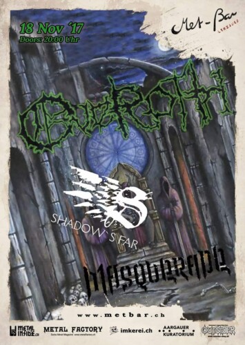 Poster von der Veranstaltung Overoth, Shadow's Far & Masquerade @ Met-Bar, Lenzburg