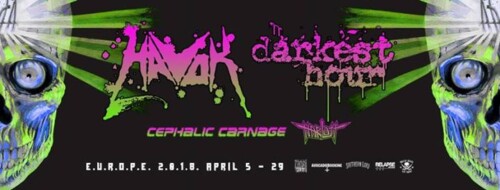 Poster von der Veranstaltung Havok, Darkest Hour, Cephalic Carnage, Harlott @ KIFF, Aarau