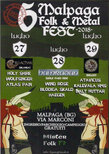 Poster von der Veranstaltung Malpaga Folk & Metal Fest 2018 (No. 6) @ Castello Di Malpaga, Cavernago Italien