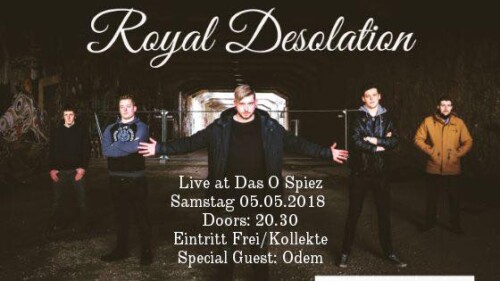 Poster von der Veranstaltung Royal Desolation & Odem @ Das O, Spiez