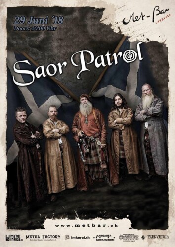 Poster von der Veranstaltung Saor Patrol @ Met-Bar, Lenzburg
