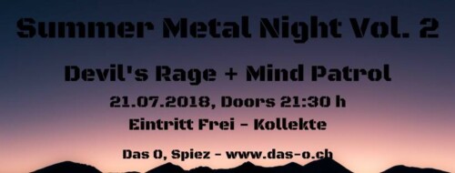 Poster von der Veranstaltung Summer Metal Night Vol. 2 @ Das O, Spiez