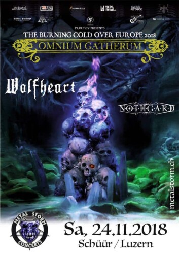 Poster von der Veranstaltung Omnium Gatherum, Wolfheart & Nothgard @ Konzerthaus Schüür , Luzern