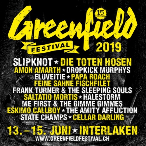 Poster von der Veranstaltung Greenfield Festival 2019 @ Flugplatz, Interlaken