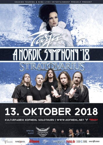 Poster von der Veranstaltung Tarja, Stratovarius & Serpentyne @ Kofmehl, Solothurn