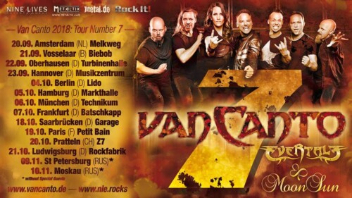 Poster of the event Van Canto, Evertale & MoonSun at Konzertfabrik Z7, Pratteln