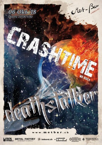 Poster von der Veranstaltung Crashtime & Deathstalker @ Met-Bar, Lenzburg