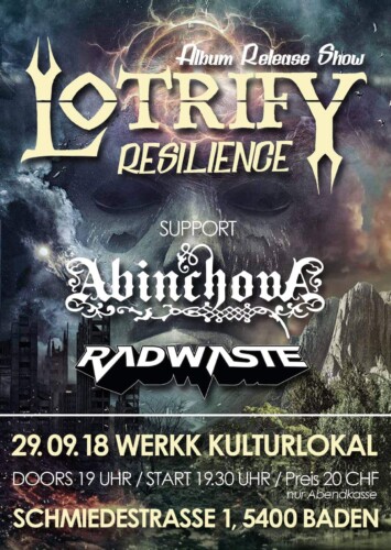 Poster von der Veranstaltung Lotrify, Abinchova & Radwaste @ Werkk Kulturlokal, Baden