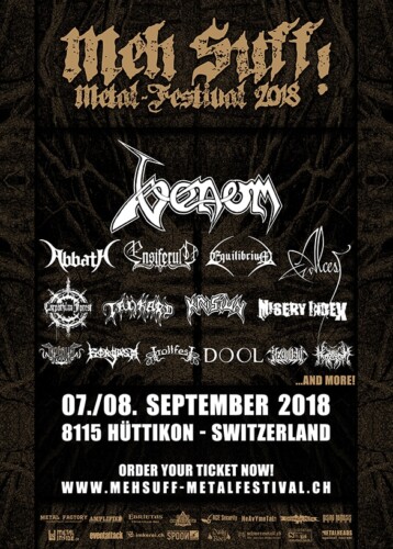 Poster von der Veranstaltung Meh Suff! Metal-Festival 2018 @ Hüttikerberg