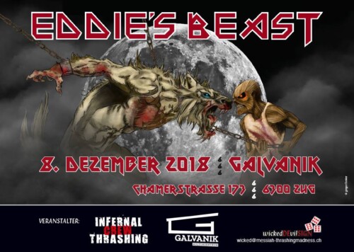 Poster von der Veranstaltung Eddie`s Beast - Iron Maiden Tribute Night @ Galvanik, Zug