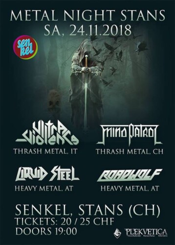 Poster von der Veranstaltung Metal Night Stans @ Senkel, Stans