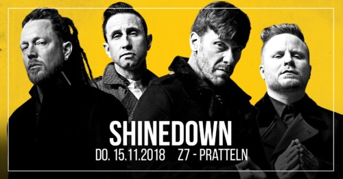 Poster von der Veranstaltung Shinedown @ Konzertfabrik Z7, Pratteln