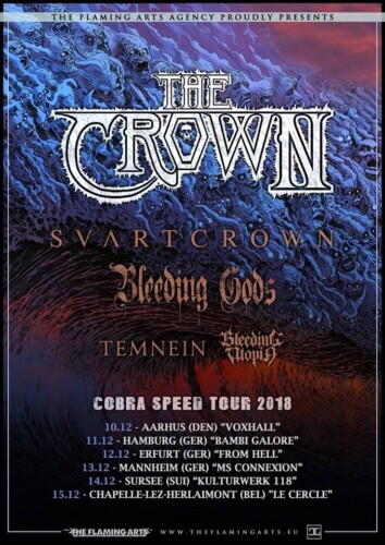 Poster von der Veranstaltung The Crown, Svart Crown, Bleeding Gods, Temnein & Bleeding Utopia @ Kulturwerk 118, Sursee