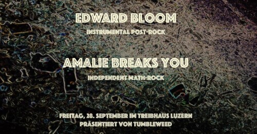 Poster von der Veranstaltung Edward Bloom & Amalie Breaks You @ Treibhaus, Luzern