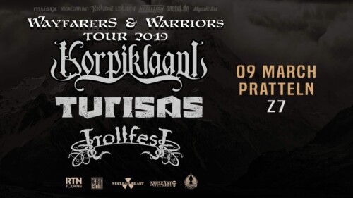 Poster von der Veranstaltung Wayfarers & Warriors Tour 2019 @ Konzertfabrik Z7, Pratteln