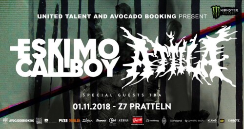 Poster von der Veranstaltung Eskimo Callboy, Attila & The Browning @ Konzertfabrik Z7, Pratteln