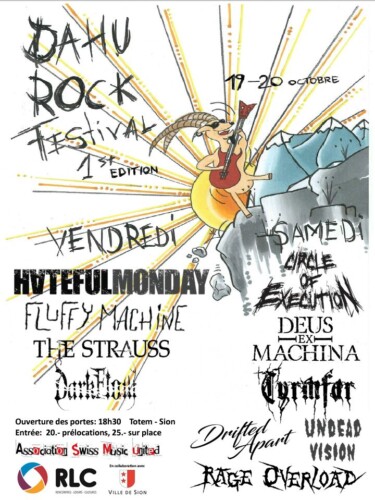 Poster of the event Dahu Rock Festival #1 at Totem, Sion