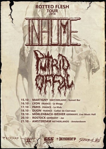 Poster von der Veranstaltung Inhume & Putrid Offal @ Sunset Bar, Martigny