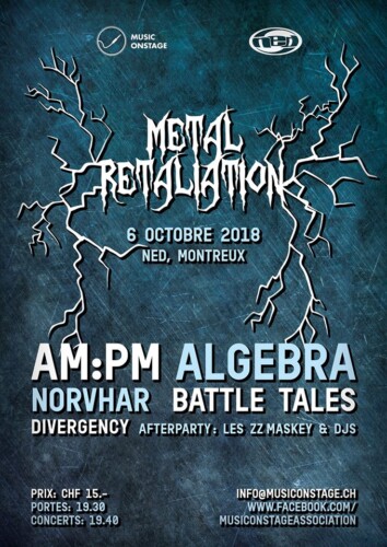 Poster von der Veranstaltung Metal Retaliation #4 @ NED Music Club, Montreux