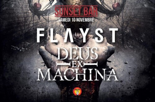 Poster von der Veranstaltung Flayst & Deus Ex-Machina @ Sunset Bar, Martigny