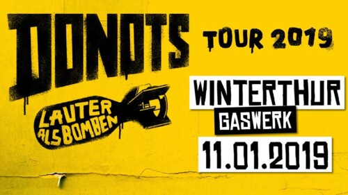 Poster von der Veranstaltung Donots Tour 2019 @ Gaswerk, Winterthur