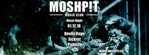 Poster von der Veranstaltung Metal-Night @ Moshpit-Music Club, Naters