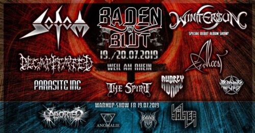 Poster von der Veranstaltung Baden in Blut Open Air 2019 @ Weil am Rhein