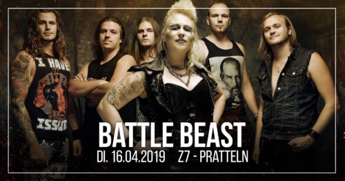 Poster of the event Battle Beast at Konzertfabrik Z7, Pratteln