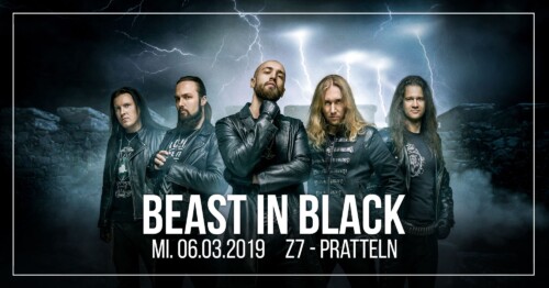 Poster von der Veranstaltung European Tour 2019 - Beast in Black @ Konzertfabrik Z7, Pratteln