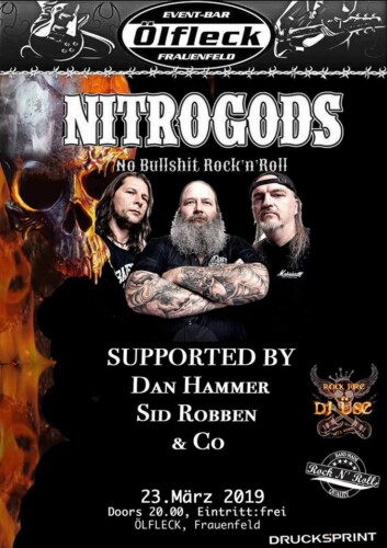 Poster von der Veranstaltung Nitrogods @ Ölfleck Event-Bar, Frauenfeld