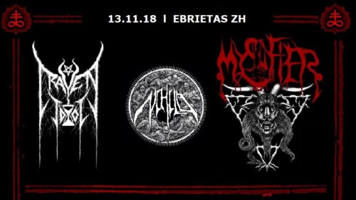 Poster von der Veranstaltung Mystifier, Craven Idol & Nihilo @ Ebrietas, Zürich