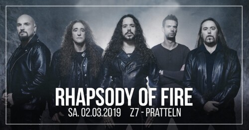 Poster von der Veranstaltung Rhapsody of Fire @ Konzertfabrik Z7, Pratteln