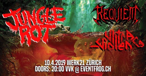 Poster von der Veranstaltung Jungle Rot, Requiem & Ultra Violence @ Dynamo, Zürich