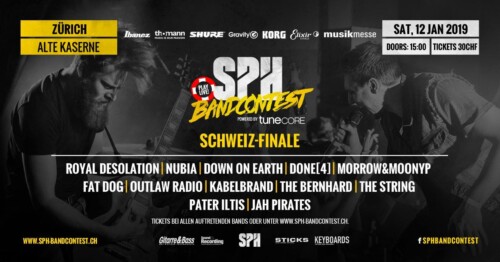 Poster von der Veranstaltung SPH Bandcontest Finale @ Alte Kaserne, Zürich