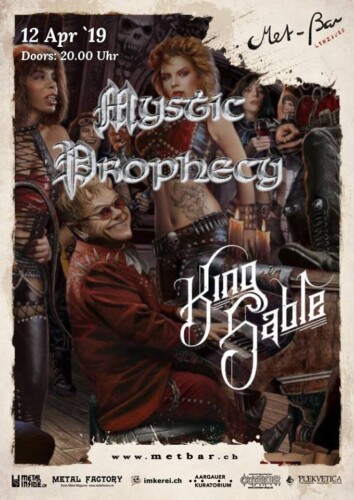 Poster von der Veranstaltung Mystic Prophecy & King Sable @ Met-Bar, Lenzburg