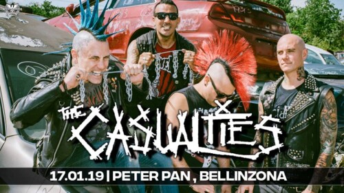 Poster von der Veranstaltung The Casualties @ Bar-Paninoteca Peter Pan, Bellinzona