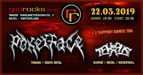 Poster von der Veranstaltung Pokerface & Tempus Fuckit @ Redrocks, Basel