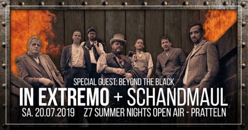 Poster von der Veranstaltung Z7 Summer Nights Open Air - In Extremo + Schandmaul @ Konzertfabrik Z7, Pratteln