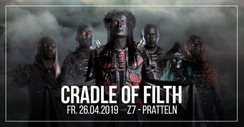 Poster von der Veranstaltung Cradle of Filth & The Spirit @ Konzertfabrik Z7, Pratteln