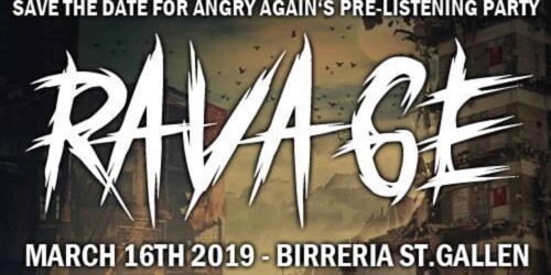 Poster of the event Ravage Pre Listening Party Mit Angry Again at Birreria, St. Gallen