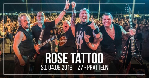 Poster von der Veranstaltung Rose Tattoo @ Konzertfabrik Z7, Pratteln