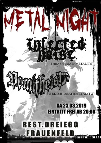 Poster von der Veranstaltung Infected Noise & Vomitheist @ Dreiegg Kaffee Teehaus Bar, Frauenfeld