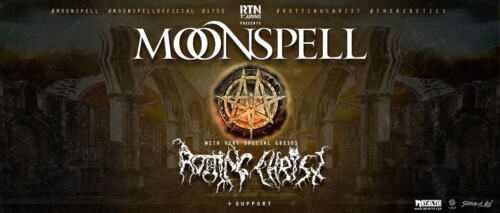 Poster von der Veranstaltung Moonspell & Rotting Christ @ Konzertfabrik Z7, Pratteln