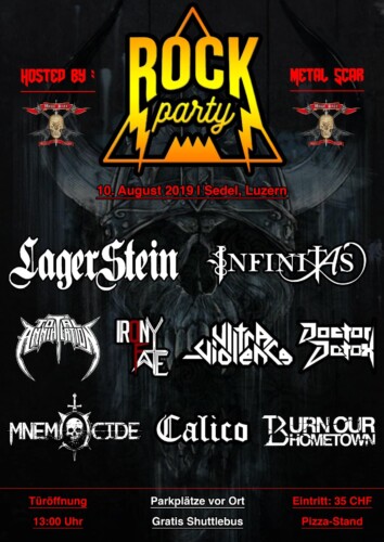 Poster of the event Metal Scar - Rock Party at Sedel, Luzern