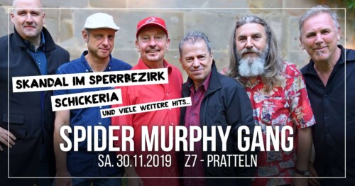 Poster von der Veranstaltung Spider Murphy Gang @ Konzertfabrik Z7, Pratteln