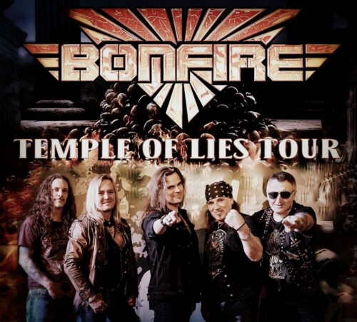 Poster von der Veranstaltung Bonfire – Temple of Lies Tour 2019 @ Musigburg, Aarburg