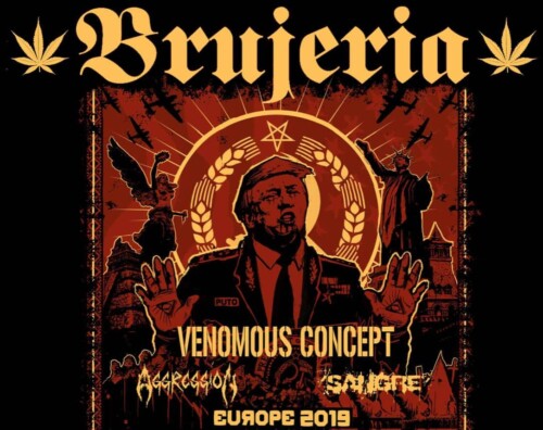 Poster von der Veranstaltung Brujeria, Venomous Concept, Aggression & Sangre @ Gare de Lion, Wil St. Gallen