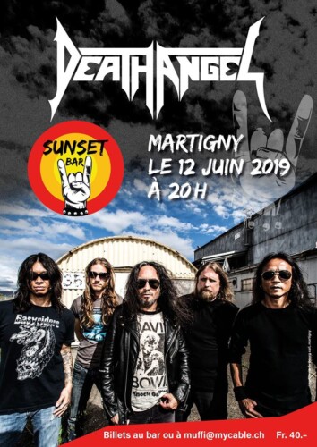 Poster von der Veranstaltung Death Angel @ Sunset Bar, Martigny