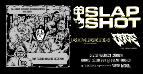 Poster von der Veranstaltung Slapshot & Cage @ Dynamo, Zürich